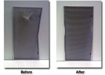 window screen before and after repair