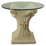 table round on pedestal