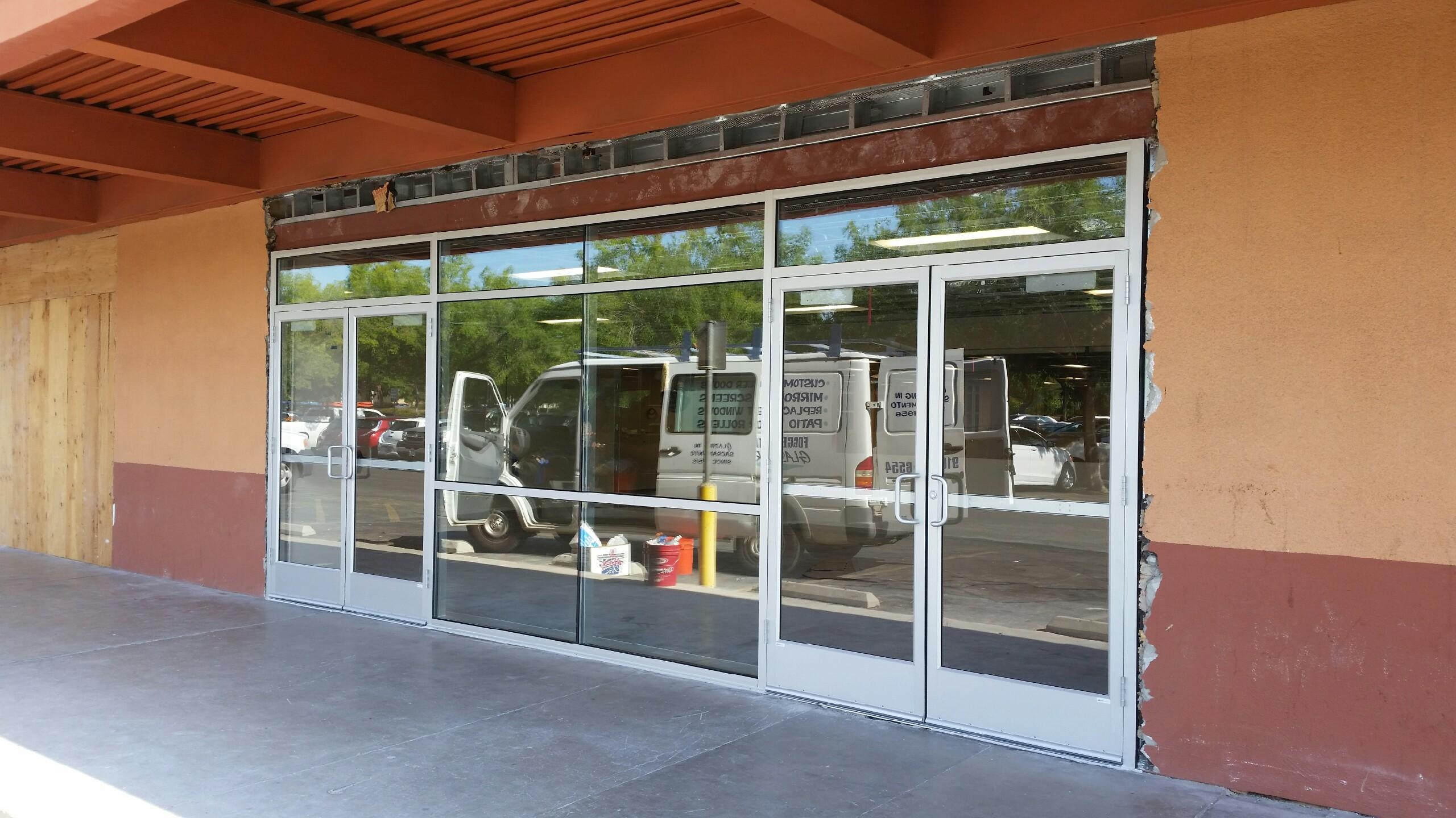 glass doors commercial exterior