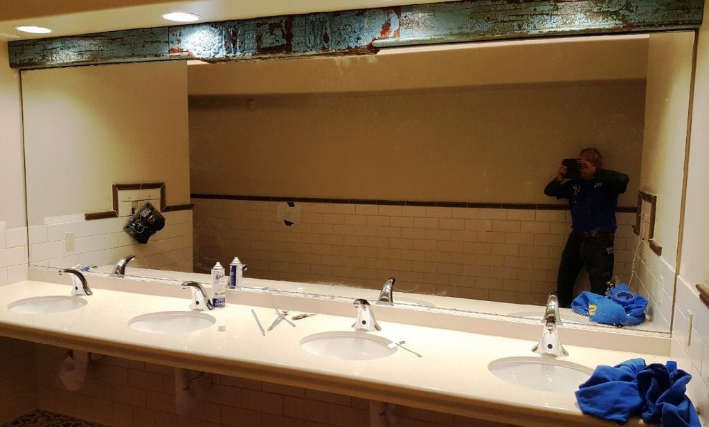 Big bathroom mirror - 4 sink vanity