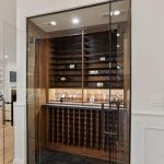 frameless glass wine room door