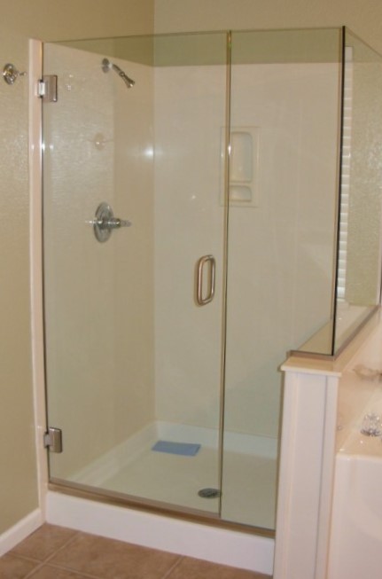 glass shower door and enclosure