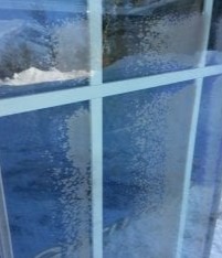 window condensation due to seal failure