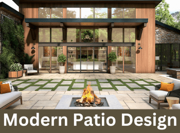 modern patio feature