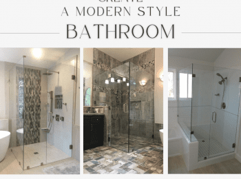 modern style bathrooms with glass showers - feature